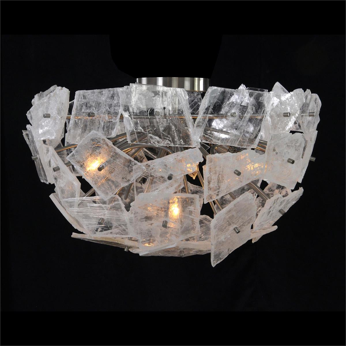 Selenite Pane Semi-Flush Mount 18"D - Zonesus
