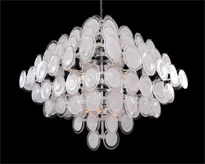 Glass Medallion Eighteen-Light Chandelier - Zonesus