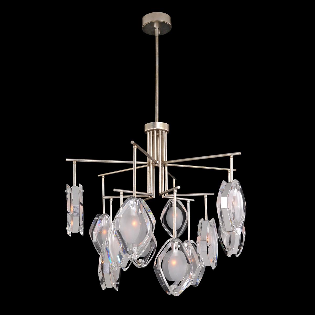 Faceted Glass Twelve-Light Chandelier - Zonesus