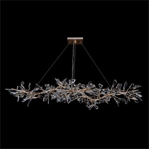 Kota Fourteen-Light Cut-Crystal Oblong Chandelier - Zonesus