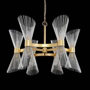 Bonheur Twelve-Light Glass Chandelier - Zonesus