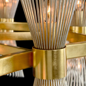 Bonheur Twelve-Light Glass Chandelier - Zonesus