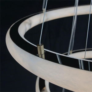 Luca Three-Tier Alabaster Pendant Chandelier - Zonesus
