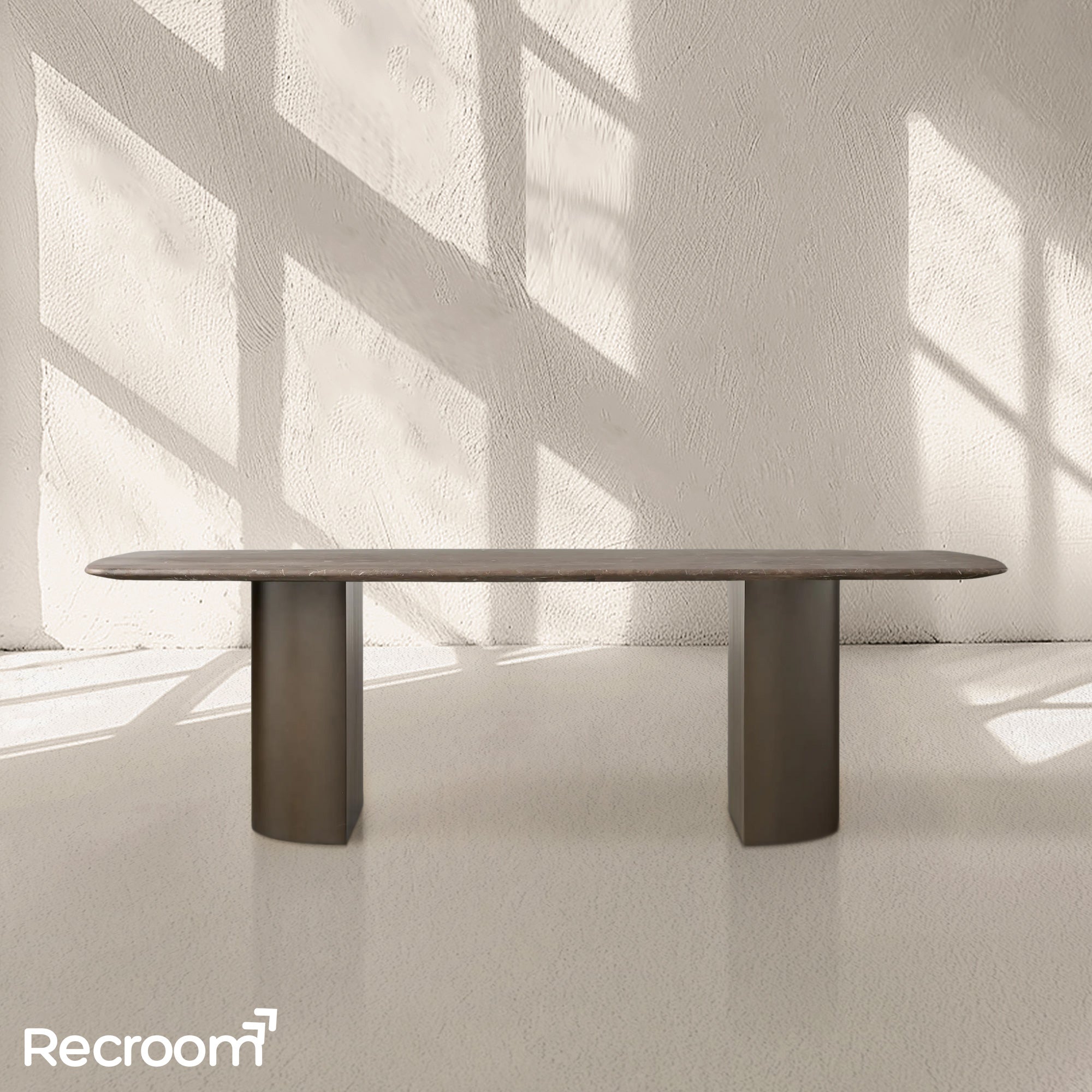 San Germani Stone Dining Table with Dauphine Base - Zonesus