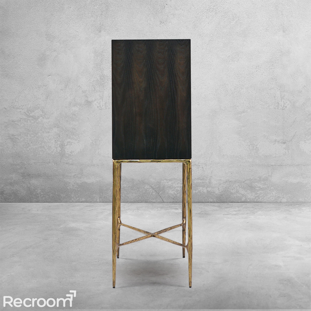 Thaddeo Metal Frame Rattan Cabinet - Zonesus