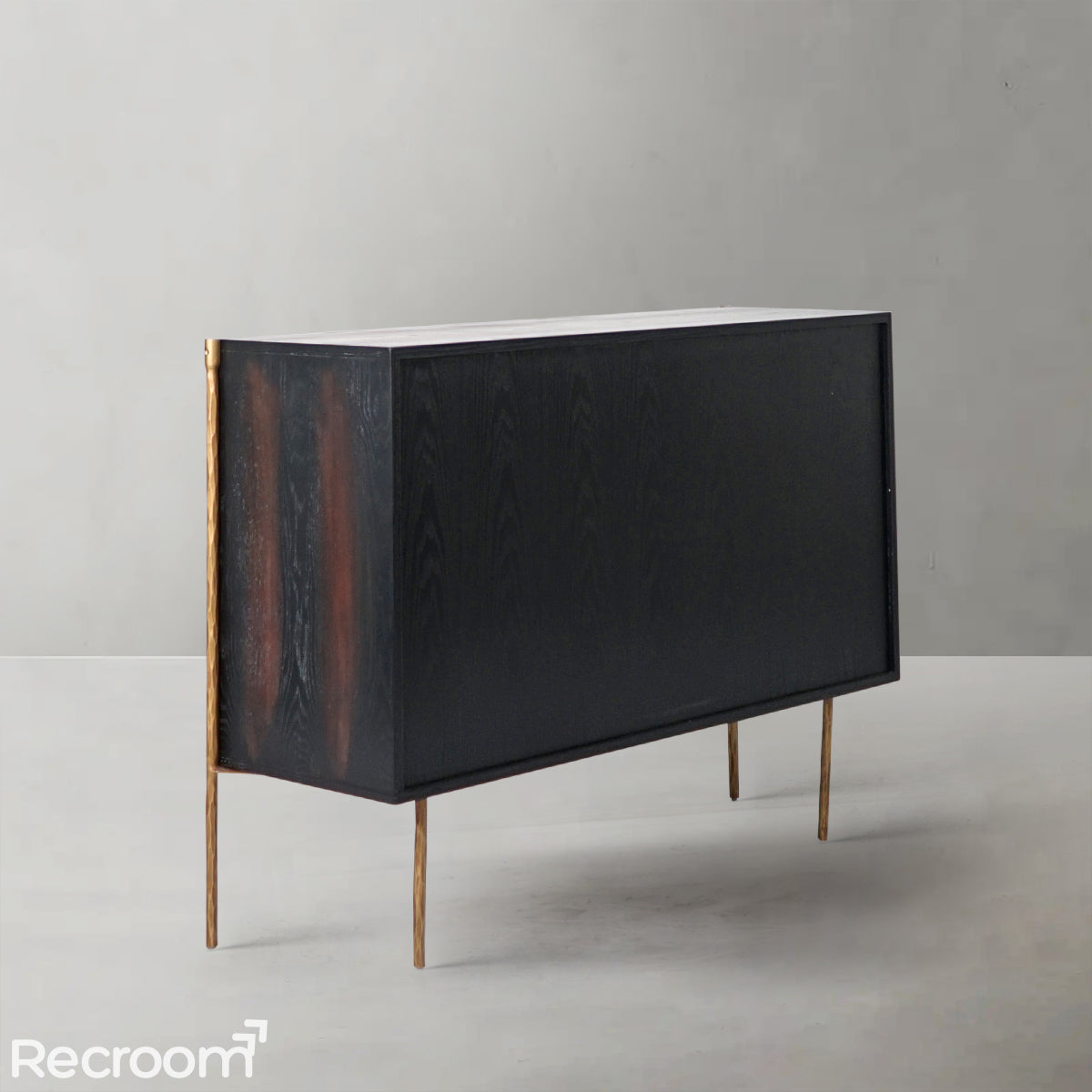 Thaddeo Metal Frame Rattan 6-Drawer Side Cabinet - Zonesus