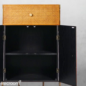 Thaddeo Frame Rattan Cabinet - Zonesus