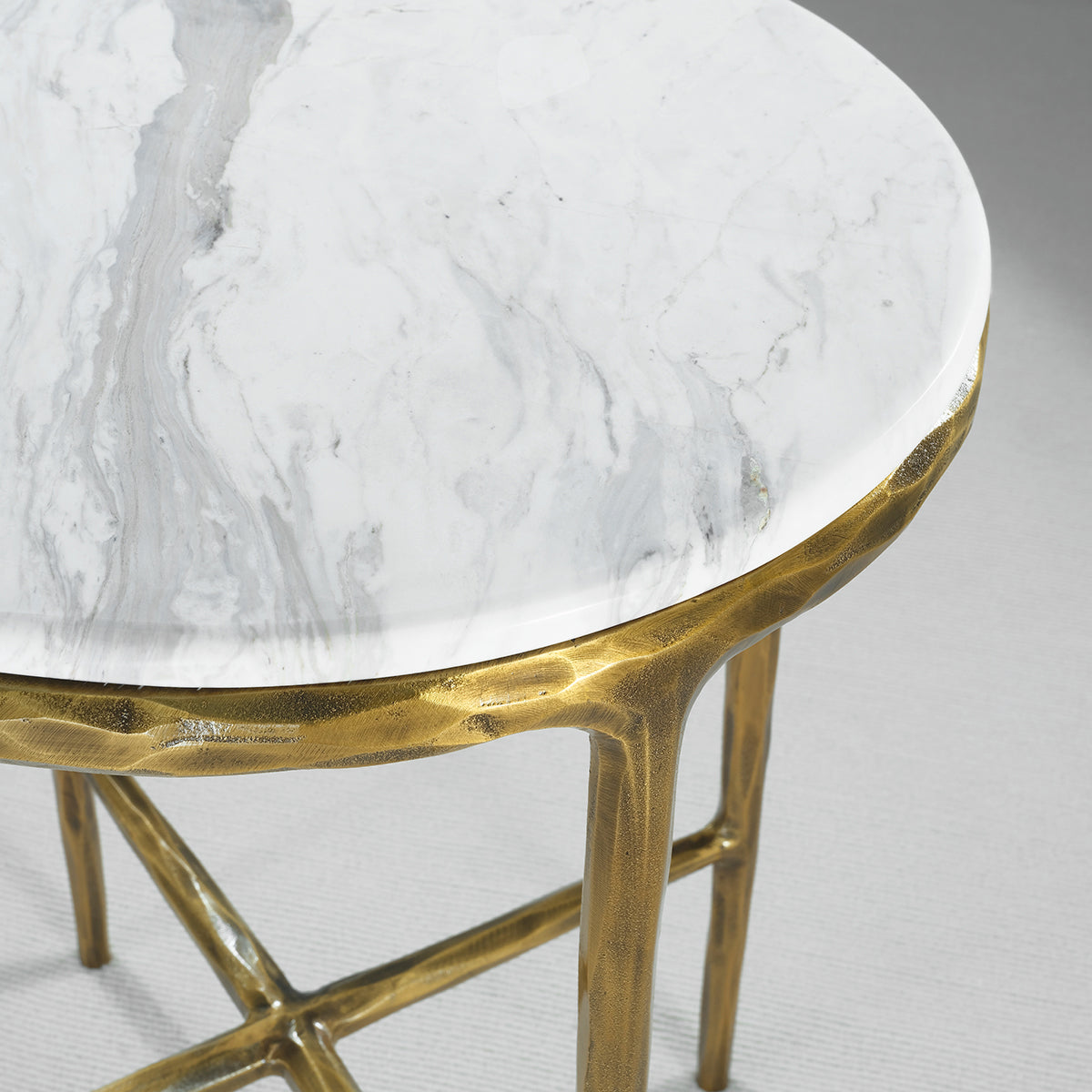 Thaddeo Marble Round Side Table - Zonesus