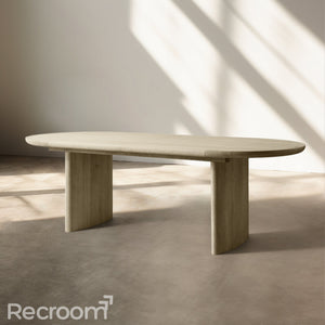 Radva Extendable Oval Dining Table - Zonesus