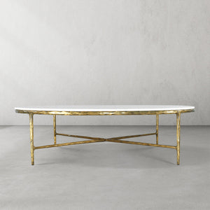 Thaddeo Marble Round Coffee Table - Zonesus