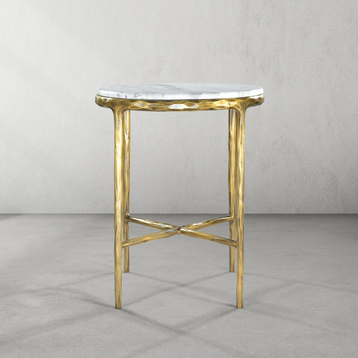 Thaddeo Marble Round Side Table - Zonesus