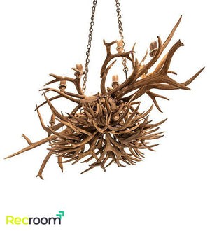 50" Long Antlers 10 Light Oblong Chandelier - Zonesus