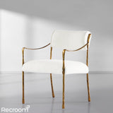 Thaddeo Retro Copper Iron Frame Dining Chair - Zonesus