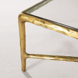 Thaddeo Glass Square Coffee Table - Zonesus
