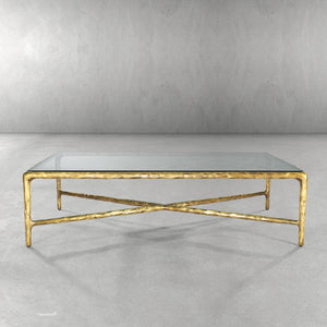 Thaddeo Glass Square Coffee Table - Zonesus