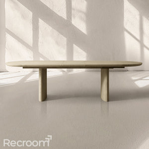 Radva Extendable Oval Dining Table - Zonesus
