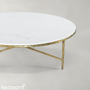 Thaddeo Marble Round Coffee Table - Zonesus