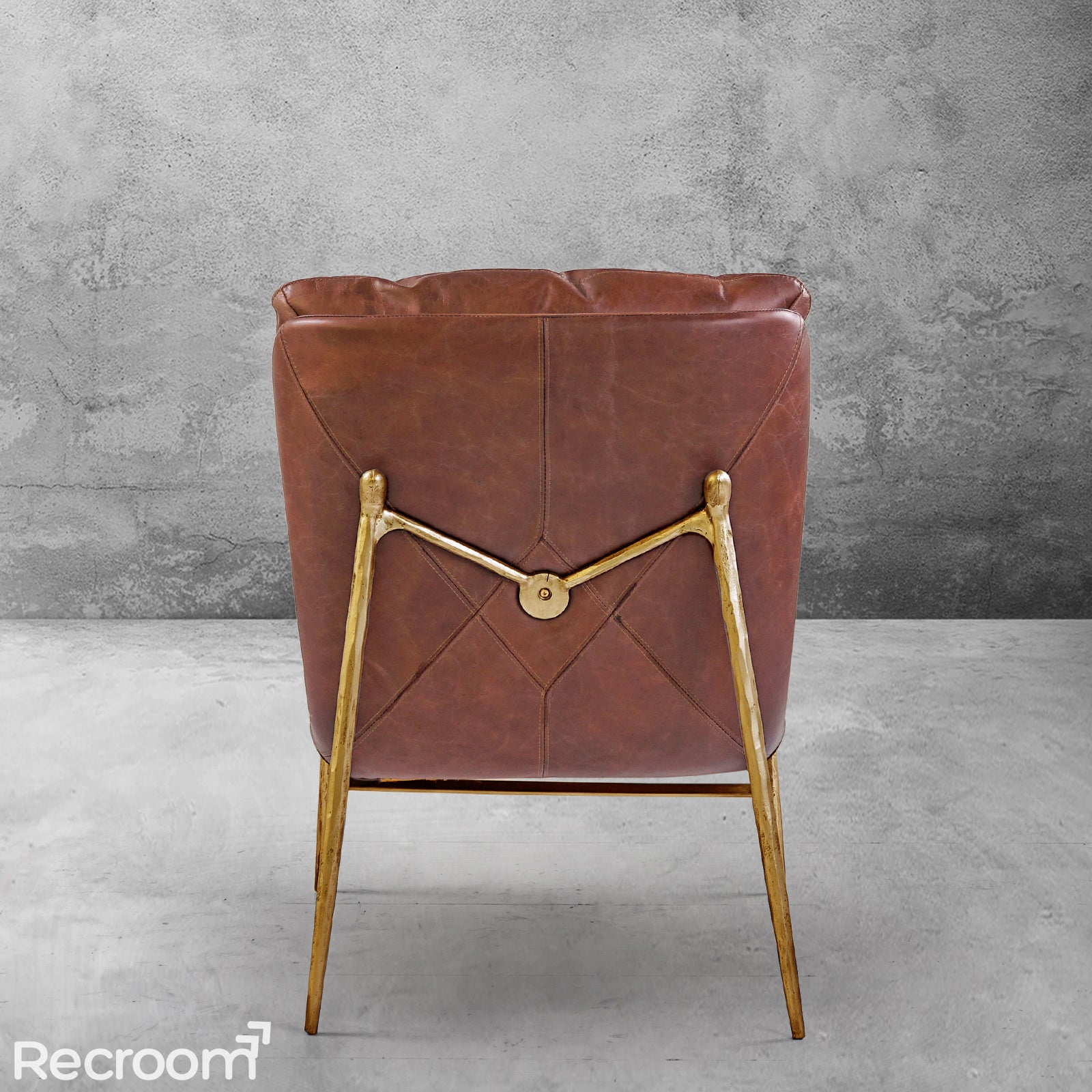 Thaddeo Vintage Leather Armrest Lounge Chair - Zonesus