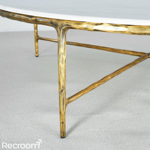 Thaddeo Marble Round Coffee Table - Zonesus