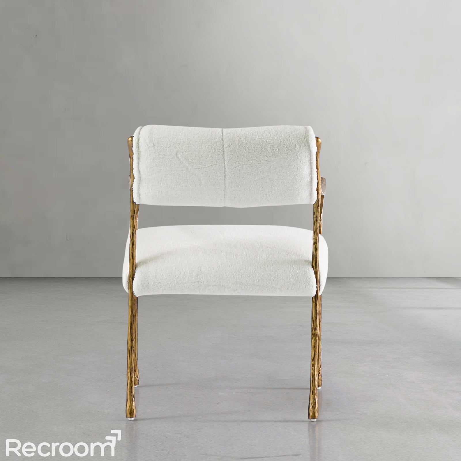 Thaddeo Retro Copper Iron Frame Dining Chair - Zonesus