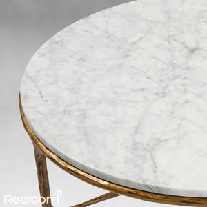 Thaddeo Marble Round Coffee Table 3 Legs - Zonesus