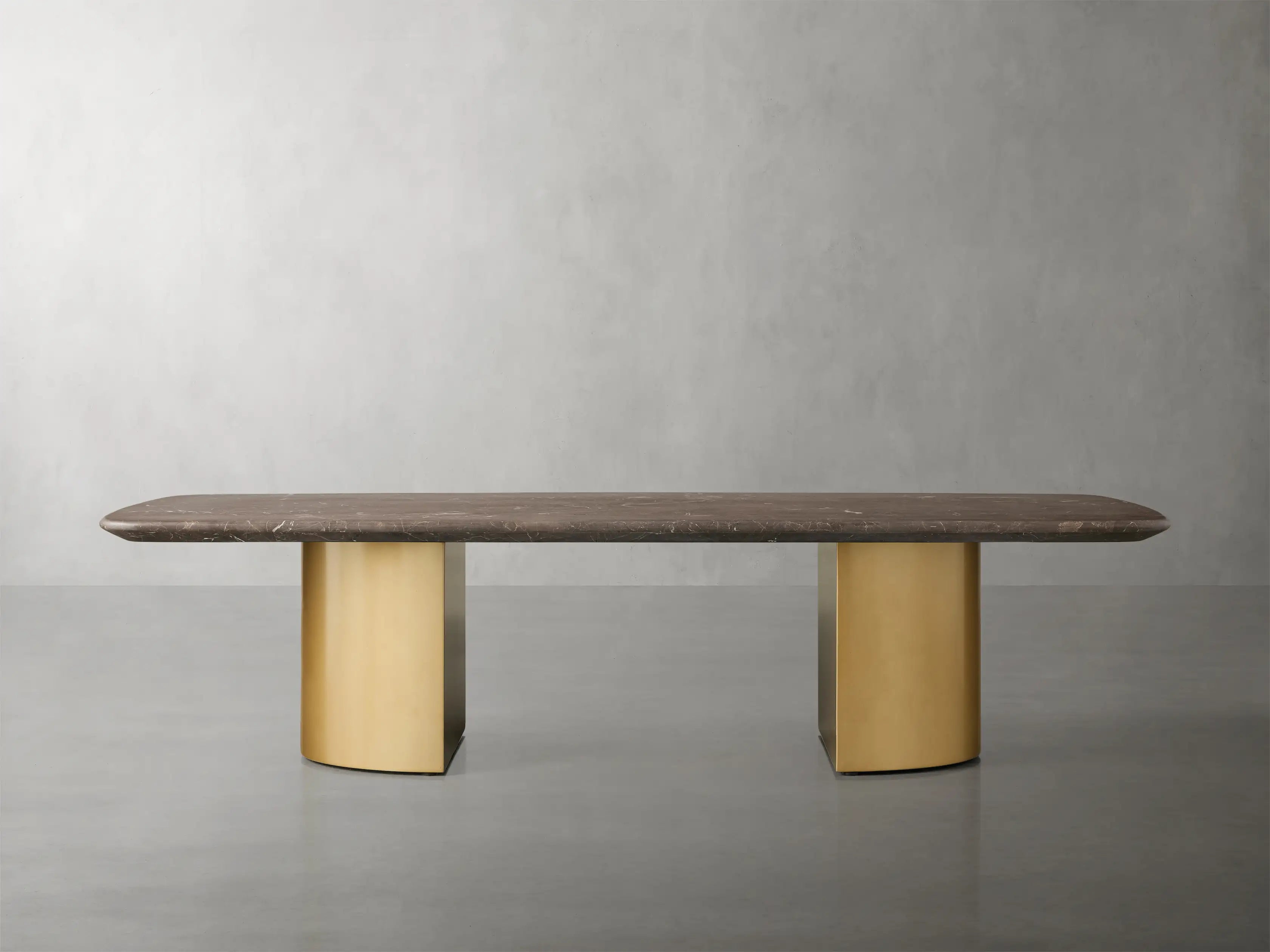 San Germani 72" Stone Coffee Table with Dauphine Base in Espresso - Zonesus