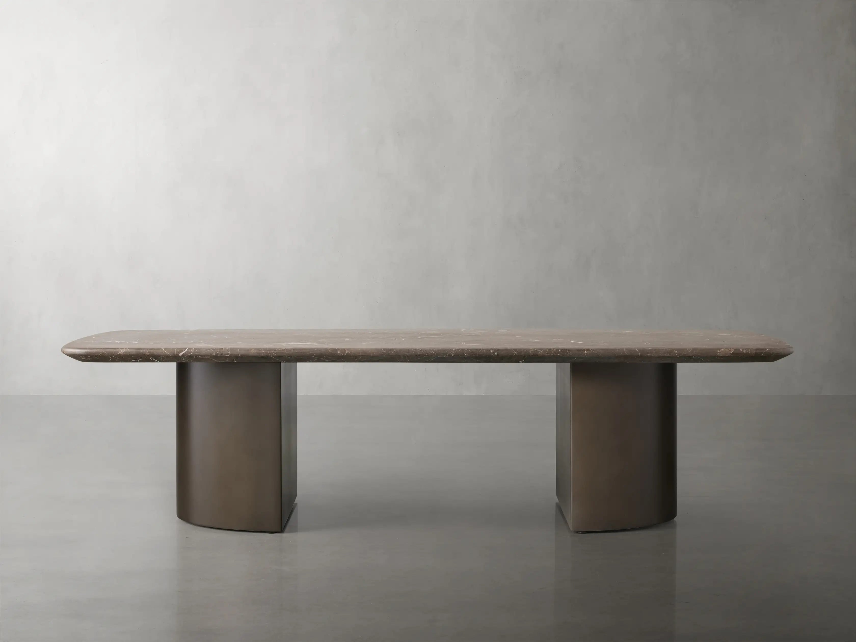 San Germani 72" Stone Coffee Table with Dauphine Base in Espresso - Zonesus