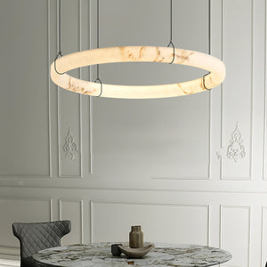 Alabaster Ring Pendant Lamp - Zonesus