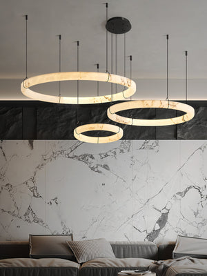 Alabaster Ring Pendant Lamp - Zonesus