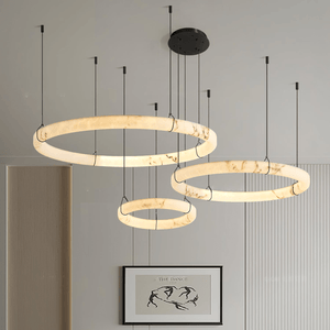 Alabaster Ring Pendant Lamp - Zonesus