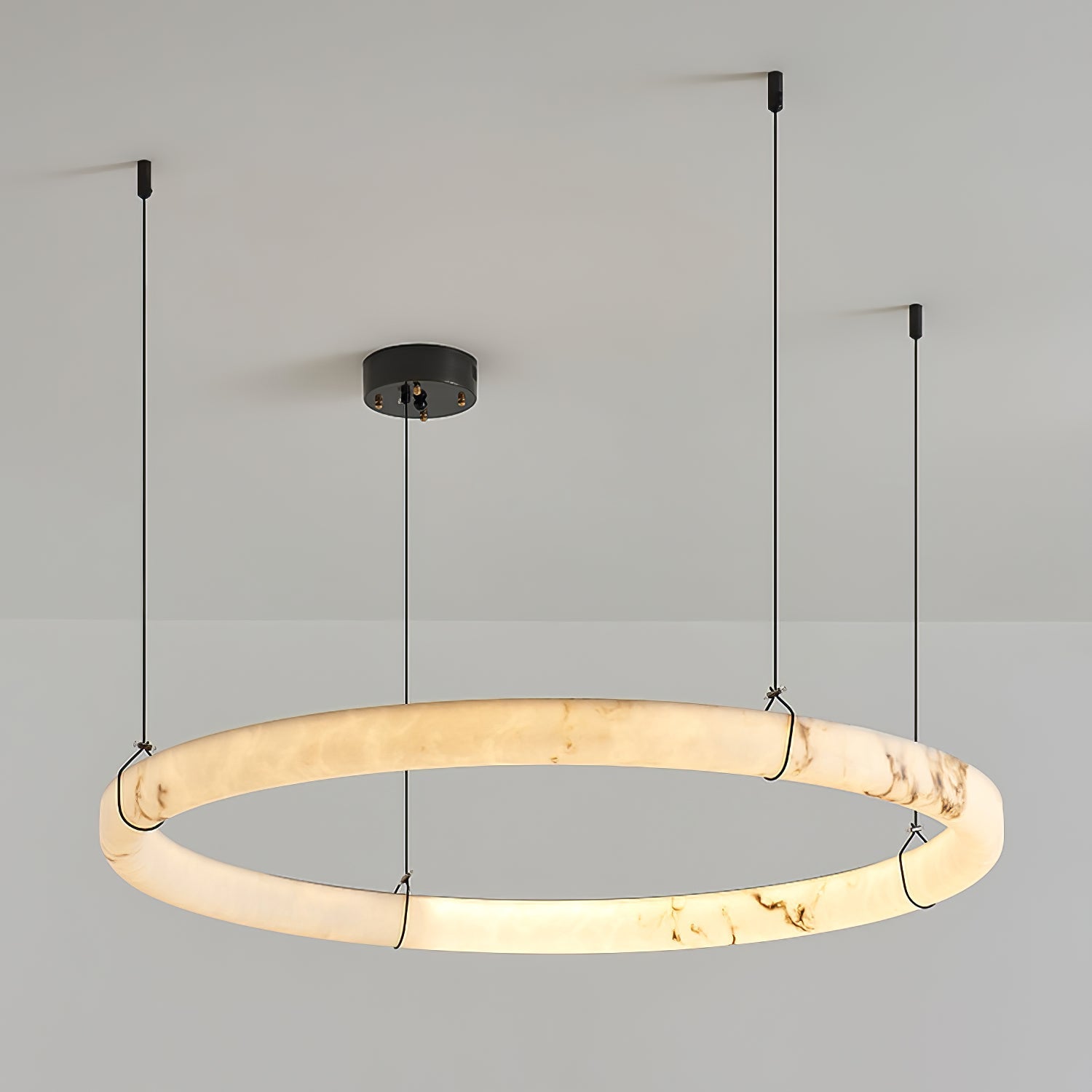 Alabaster Ring Pendant Lamp - Zonesus