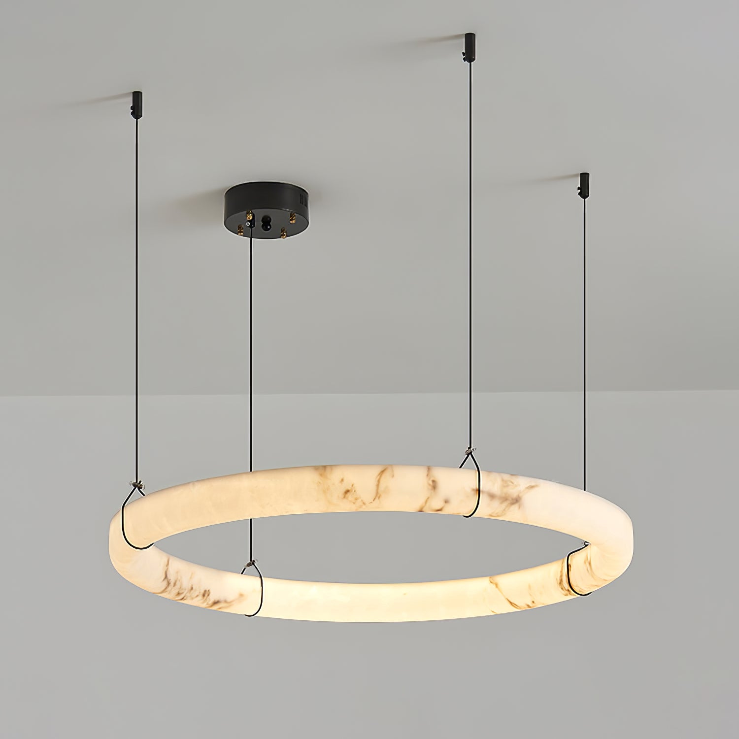 Alabaster Ring Pendant Lamp - Zonesus