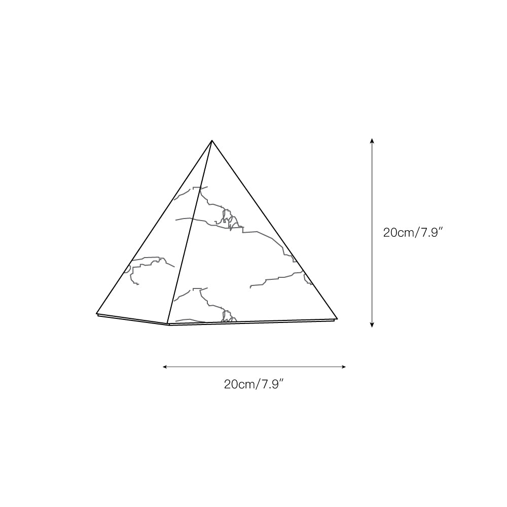 Alabaster Pyramid Table Lamp - Zonesus