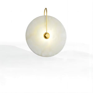 Charlene Marble Round Bedroom Wall Sconce - Zonesus