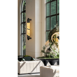 Alabaster Banded KoKo Sconce - Zonesus