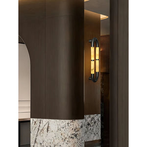 Alabaster Banded KoKo Sconce - Zonesus