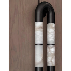 Alabaster Banded KoKo Sconce - Zonesus