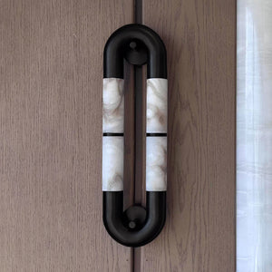 Alabaster Banded KoKo Sconce - Zonesus