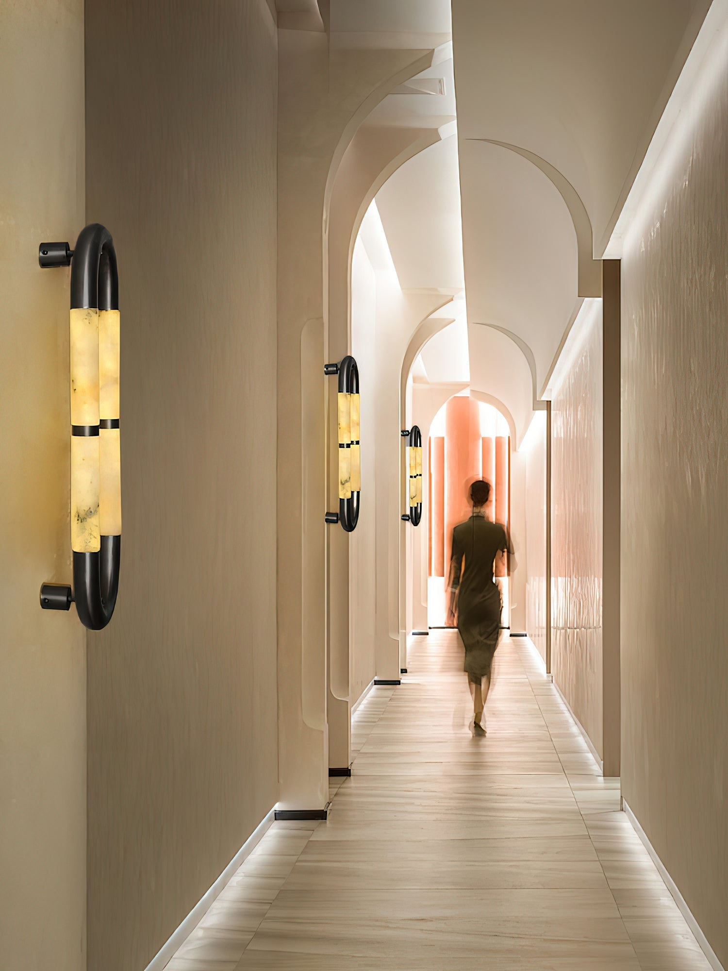 Alabaster Banded KoKo Sconce - Zonesus