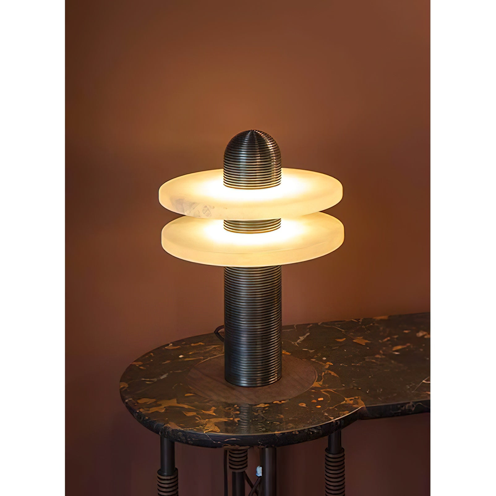 Alabaster Comet Alabaster Table Lamp - Zonesus