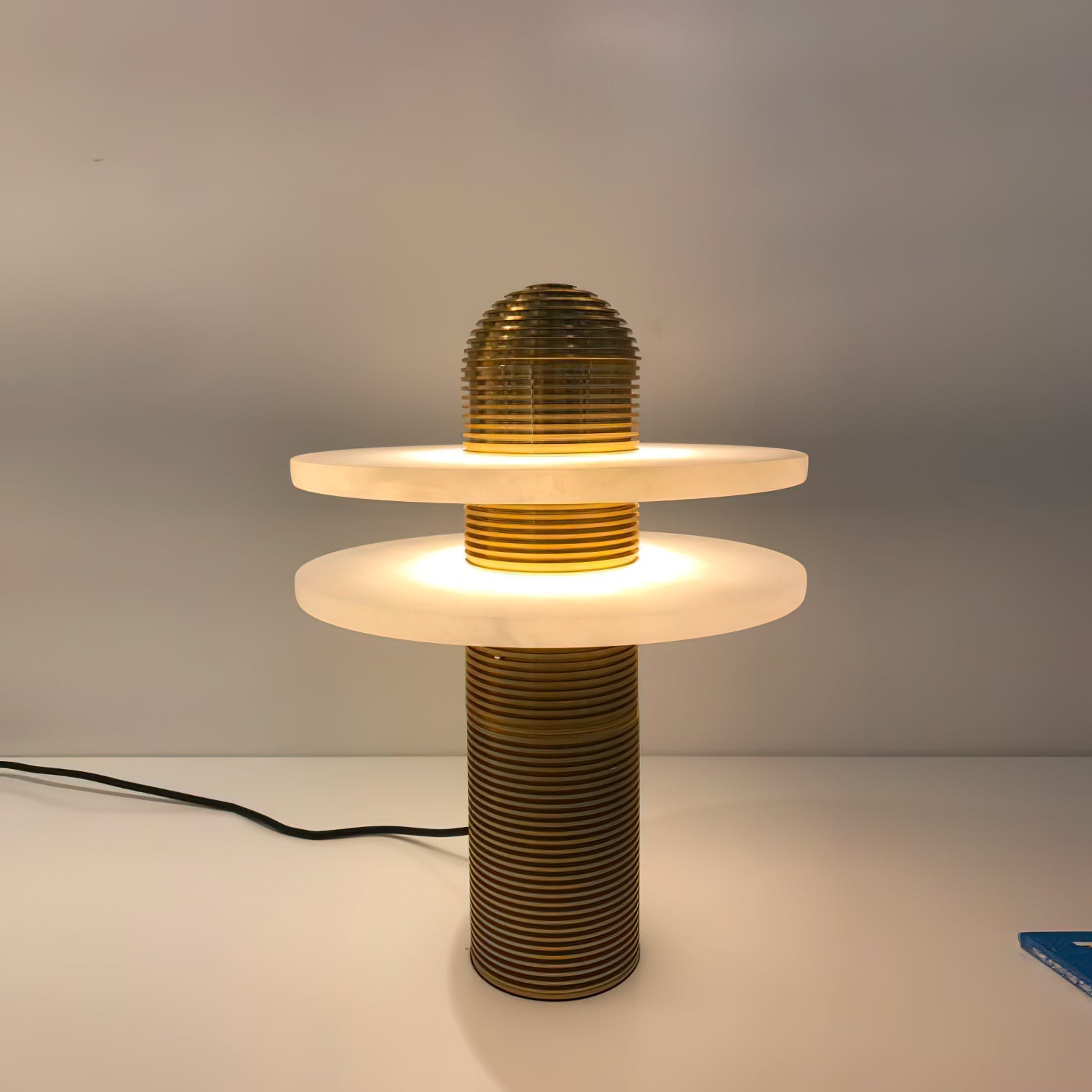Alabaster Comet Alabaster Table Lamp - Zonesus