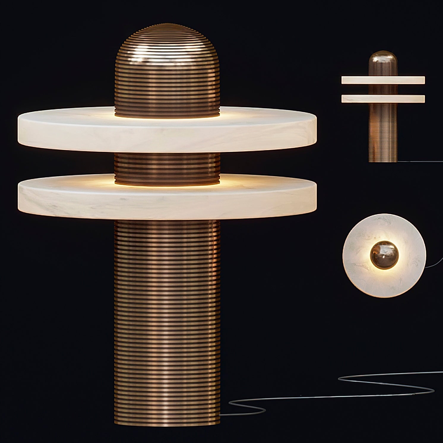 Alabaster Comet Alabaster Table Lamp - Zonesus