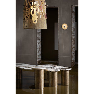 Alabaster Embroidered Pendant Lamp - Zonesus