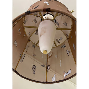 Alabaster Embroidered Pendant Lamp - Zonesus