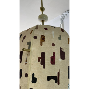Alabaster Embroidered Pendant Lamp - Zonesus
