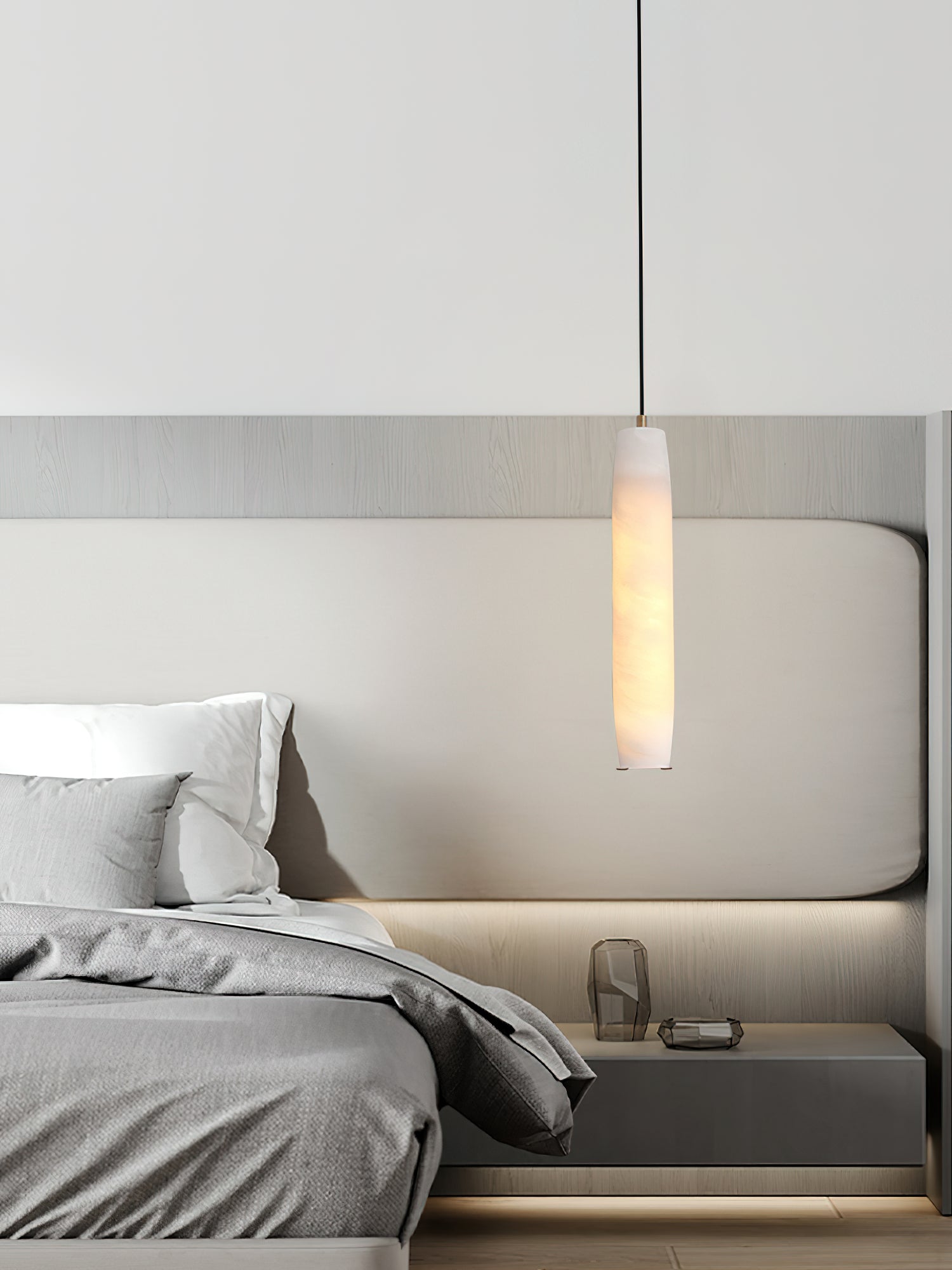 Alabaster Flute Pendant Light - Zonesus