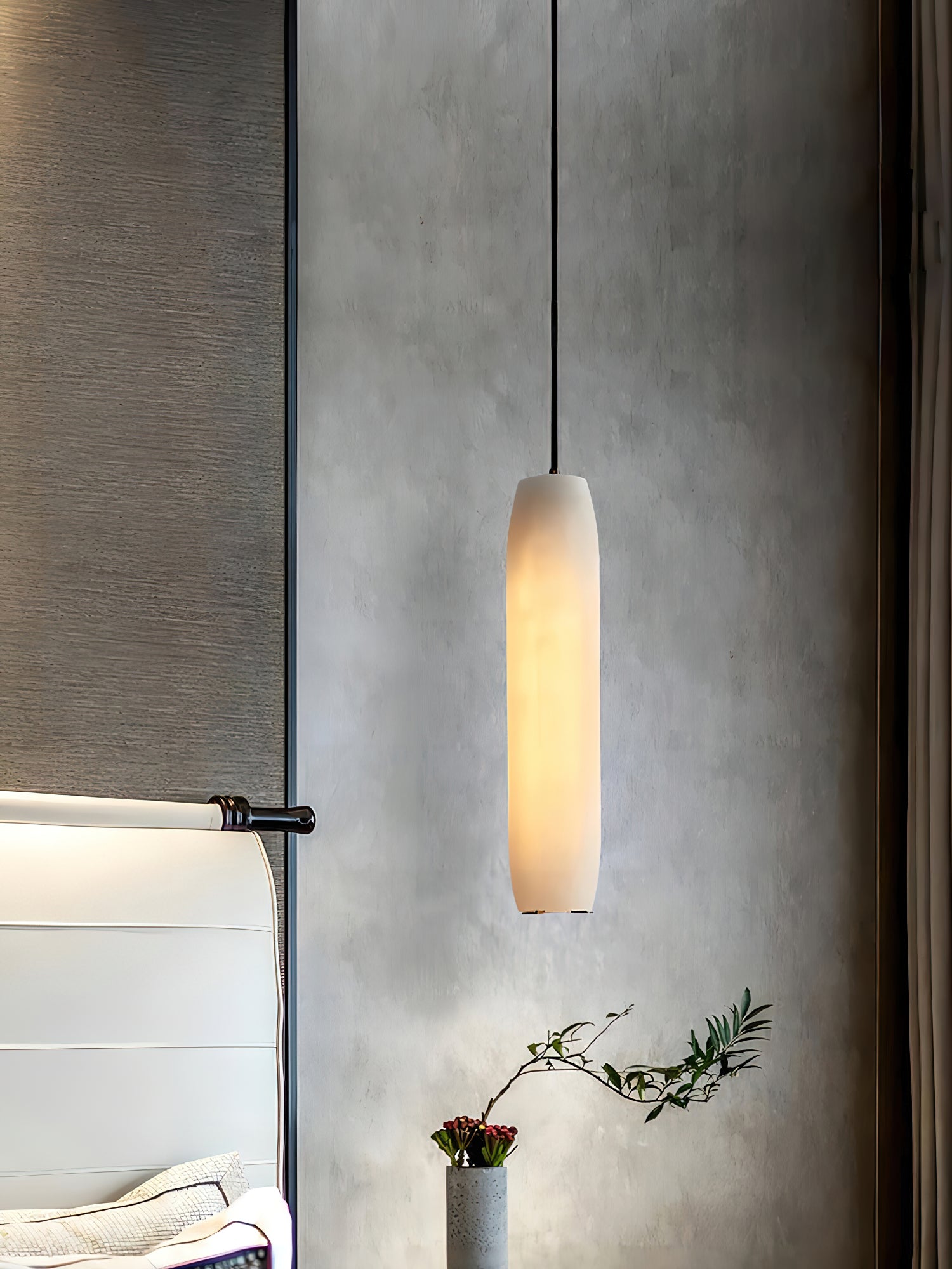 Alabaster Flute Pendant Light - Zonesus