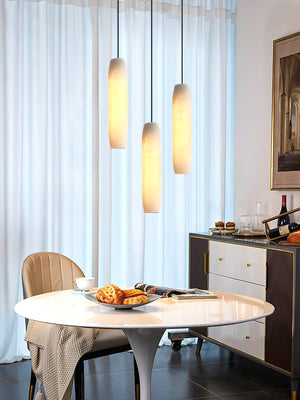 Alabaster Flute Pendant Light - Zonesus