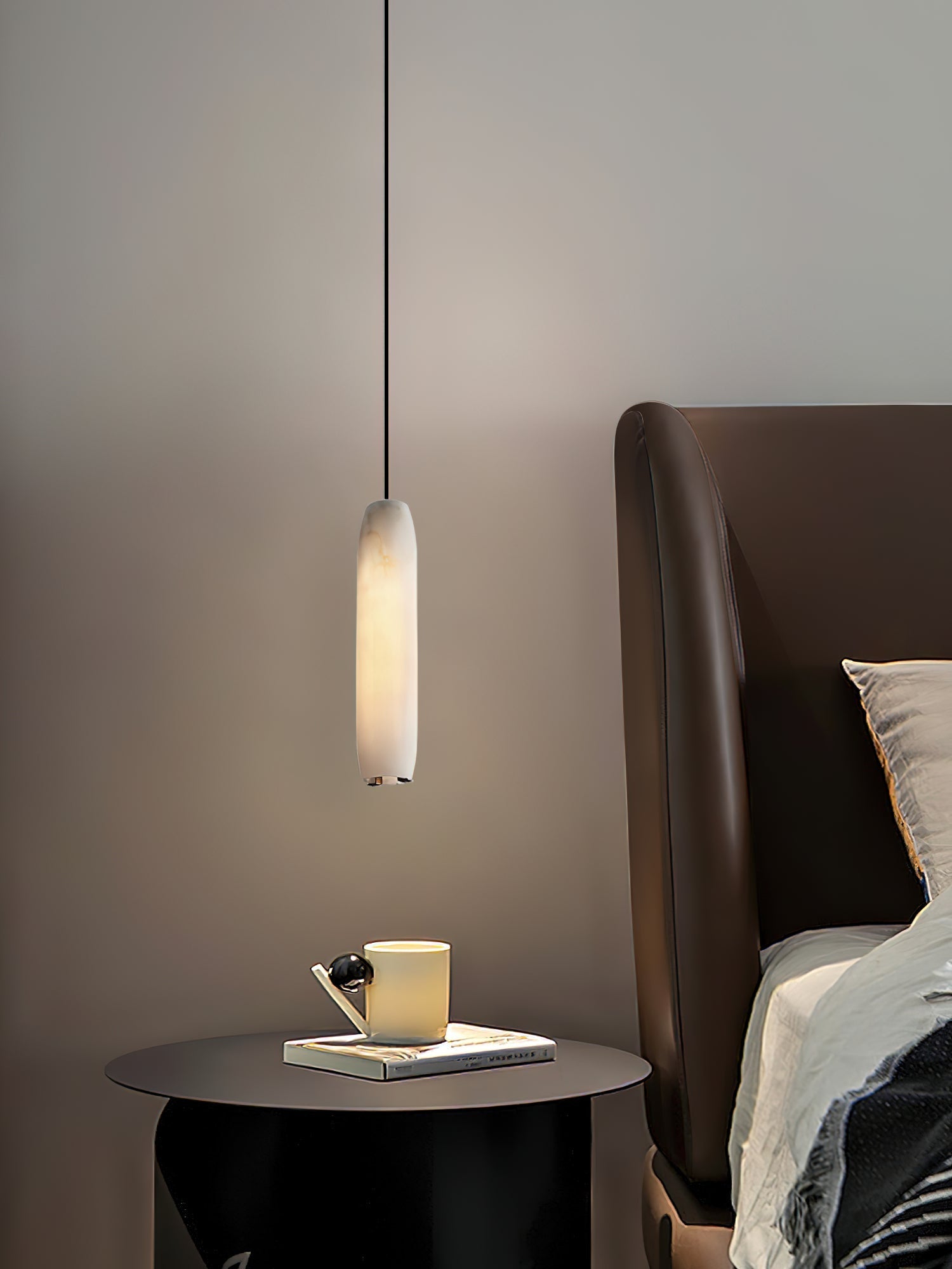 Alabaster Flute Pendant Light - Zonesus