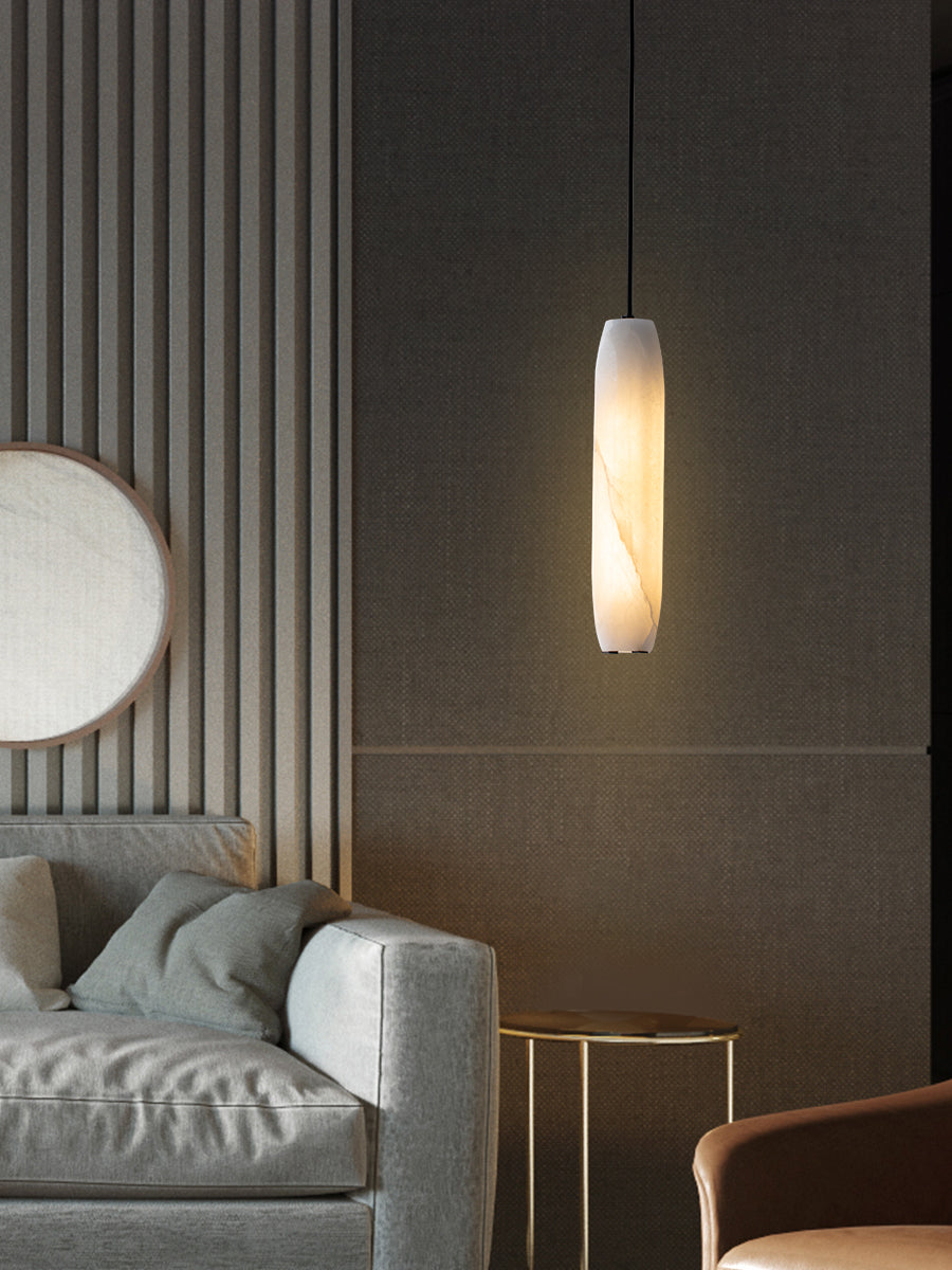 Alabaster Flute Pendant Light - Zonesus